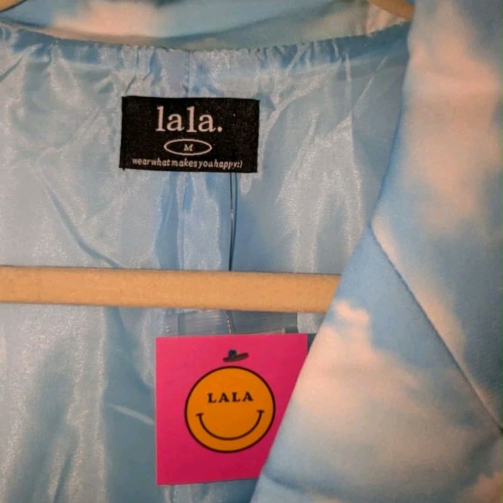 Dressed in Lala Make Me Wanna Lala Boyfriend Blazer in Cloud Nine Size Medium M - Picture 5 of 7